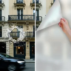 DIMEXACT - Film dépoli blanc combiné sécurité - 152 cm x 0.5 m - en Rouleau- Online