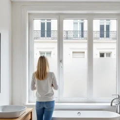 DIMEXACT - Film dépoli blanc adhésif - 75 cm x 2 m - en Rouleau- Hot