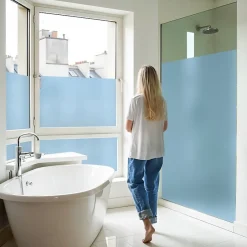 DIMEXACT - Film dépoli bleu adhésif - 152 cm x 0.5 m - en Rouleau