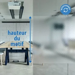 DIMEXACT - Film électrostatique dépoli effet verre cathédrale - 120 cm x 2.5 m - en Rouleau- Sale