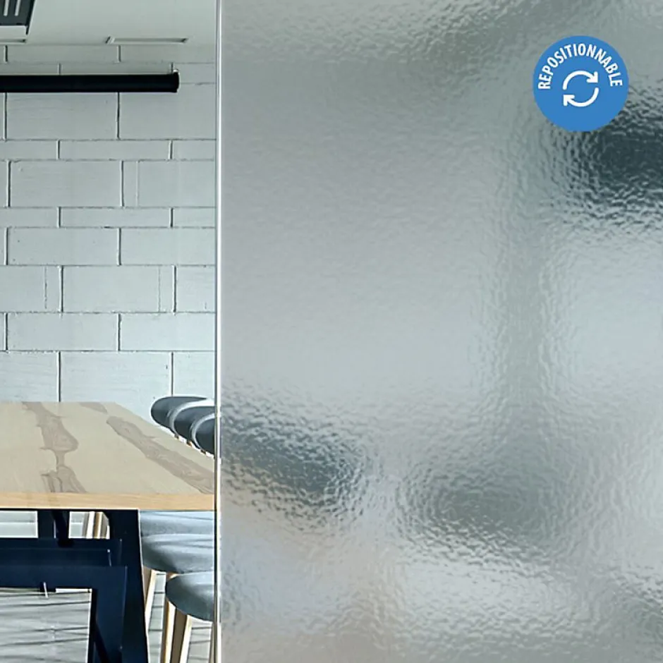 DIMEXACT - Film électrostatique dépoli effet verre cathédrale - 120 cm x 2.5 m - en Rouleau- Sale