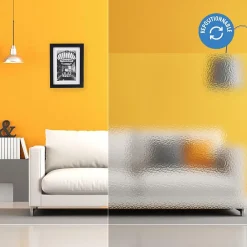 DIMEXACT - Film électrostatique dépoli effet verre cathédrale - 120 cm x 2 m - en Rouleau