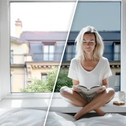 DIMEXACT - Film miroir sans tain argent clair- Haute durabilité - 75 cm x 1 m - en Rouleau- Outlet