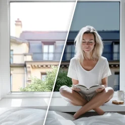 DIMEXACT - Film miroir sans tain argent chromé - Haute durabilité - 152 cm x 10 m - en Rouleau