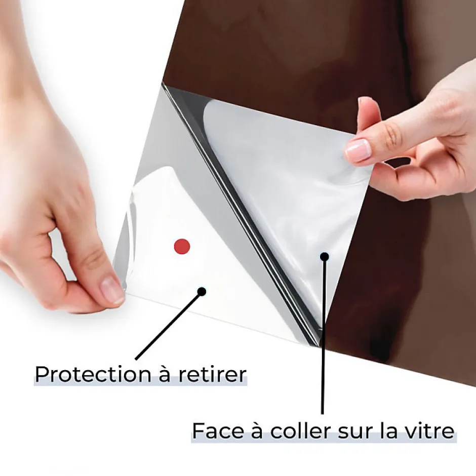 DIMEXACT - Film miroir sans tain repositionnable pour grand vitrage - Bronze - 60 cm x 2.5 m - en Rouleau- Online