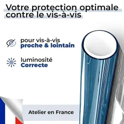 DIMEXACT - Film miroir sans tain pour grand vitrage vis-à-vis proche - bleu - 75 cm x 1.5 m - en Rouleau