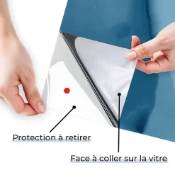 DIMEXACT - Film miroir sans tain pour grand vitrage vis-à-vis proche - bleu - 75 cm x 1.5 m - en Rouleau