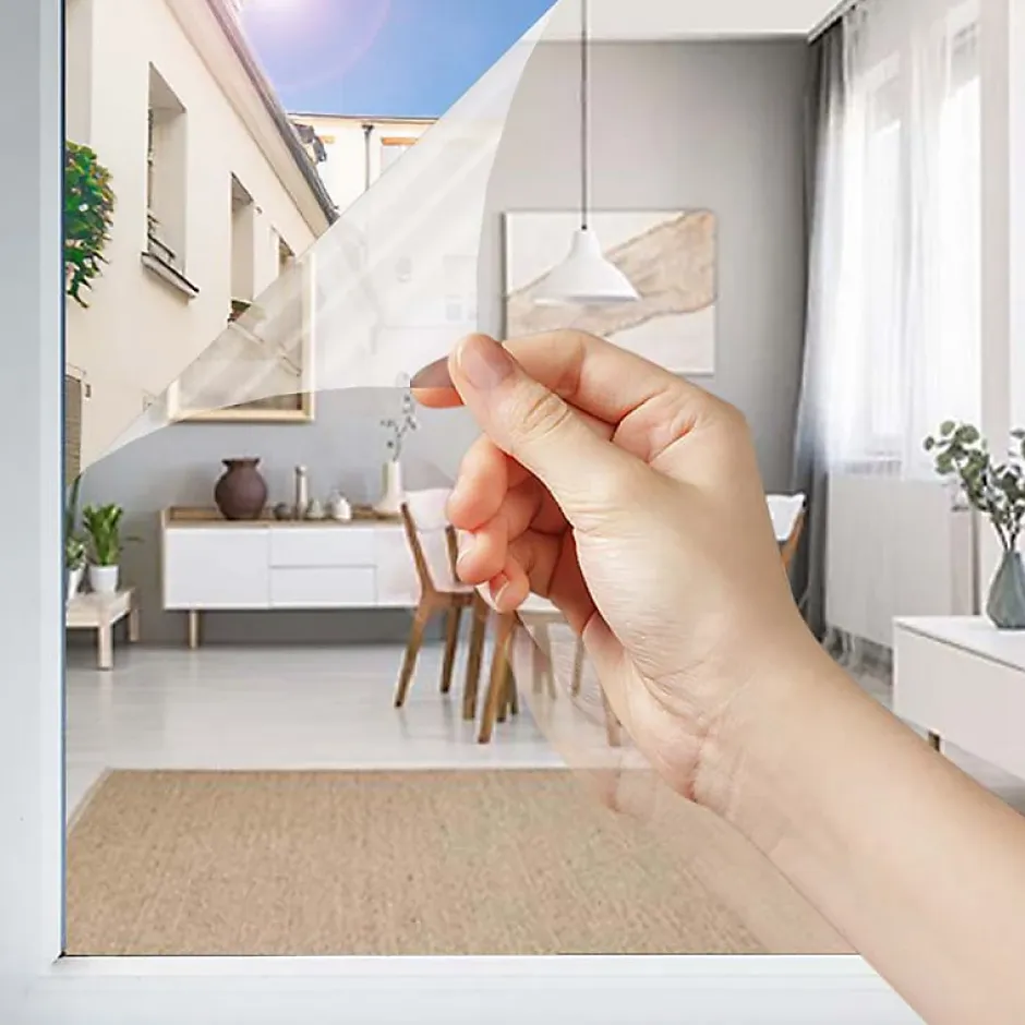 DIMEXACT - Film miroir total des 2 côtés vis-à-vis proche et lointain - argent - 75 cm x 0.5 m - en Rouleau- Best