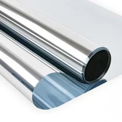 DIMEXACT - Film miroir total des 2 côtés vis-à-vis proche et lointain - argent - 75 cm x 0.5 m - en Rouleau- Best