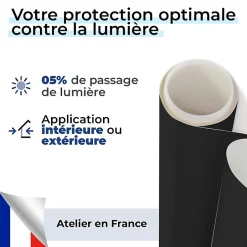 DIMEXACT - Film occultant noir mat pour fenêtre - 61 cm x 1.5 m - en Rouleau- Online