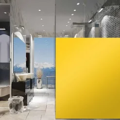 DIMEXACT - Film occultant jaune clair brillant pour fenêtre - 122 cm x 2 m - en Rouleau- Sale