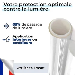 DIMEXACT - Film occultant blanc brillant pour fenêtre - 152 cm x 1.5 m - en Rouleau- Hot