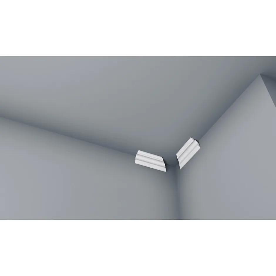 Decoflair D10-INTERNAL-CORNERS Moulure de plafond Polystyrène HD 80 x 80 x 190 - 1 pièce
