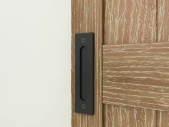 Schulte Double porte coulissante intérieure en bois - 205x215 - chêne - oak - système ouvert noir - softclose