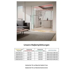 Schulte Double porte coulissante intérieure en bois - 205x215 - chêne - oak - système ouvert noir - softclose