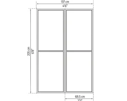 Canopia Double-porte moustiquaire grise pour véranda et tonnelle