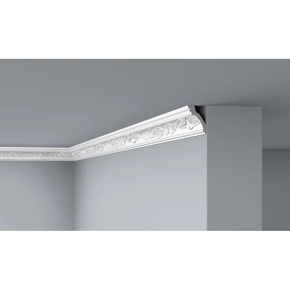 E26 Moulure de plafond Polystyrène expansé 65 x 45 x 2000 - 1 pièce-Decoflair