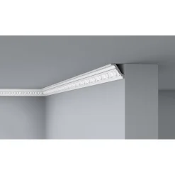 E23 Moulure de plafond Polystyrène expansé 55 x 55 x 2000 - 1 pièce-Decoflair New