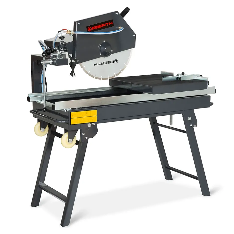 Eberth Coupe Carrelage Electrique 2000W, Lame de scie diamant 450mm Profondeur de coupe 140mm Longueur de coupe 700mm, 0-45 degrés