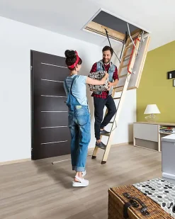 Echelle coupe feu 60min avec trappe de 60x100cm - Hauteur de 2.53 à 2.80m - LWF60/60100-280-Matisere Hot