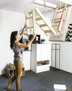 Echelle coupe feu 60min avec trappe de 60x100cm - Hauteur de 2.53 à 2.80m - LWF60/60100-280-Matisere Hot