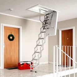 Sogem Echelle coupe feu trappe 70x120cm - Hauteur sous plafond 3.78 à 4.22m - VARIO60-70130-422