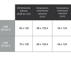 Matisere Echelle escamotable bois - Trémie de 60 x 130cm - Hauteur de 2.32 à 2.80m - LWK60130-2