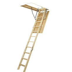 Matisere Echelle escamotable bois - Trémie de 60 x 120cm - Hauteur de 2.32 à 2.80m - LWS60120-2