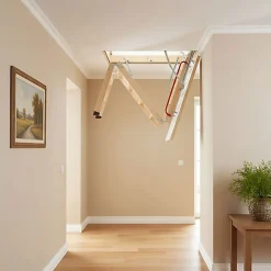 Echelle escamotable bois - Trémie de 70 x 140cm - Hauteur de 2.32 à 2.80m - LWK70140-2-Matisere Clearance