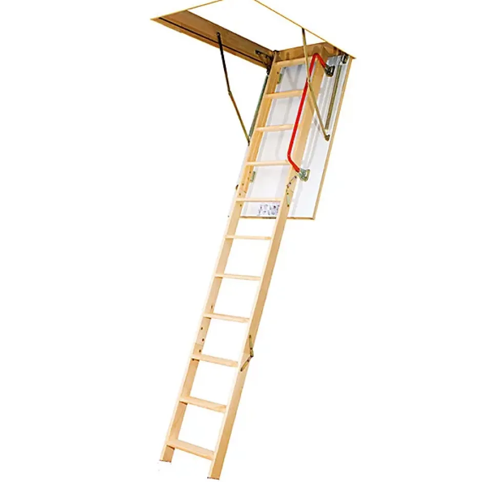 Matisere Echelle escamotable bois - Trémie de 70 x 94cm - Hauteur de 2.50 à 2.80m - LWK7094-2