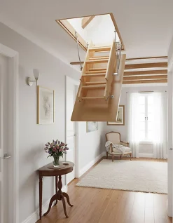 Echelle escamotable bois - Trémie de 70 x 120cm - Hauteur de 2.32 à 2.80m - LWS70120-2-Matisere New