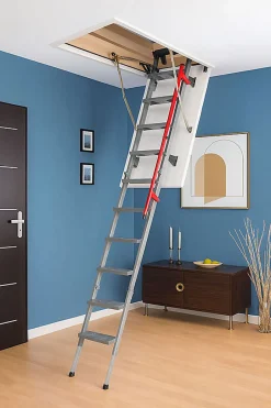 Echelle escamotable en métal - Trémie de 70 x 130cm - Hauteur de 2.33 à 2.80m - LML70130-2-Matisere Hot