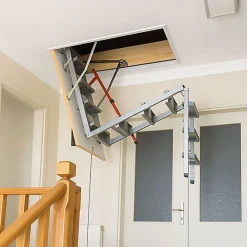 Echelle escamotable en métal - Trémie de 70 x 130cm - Hauteur de 2.33 à 2.80m - LML70130-2-Matisere Hot