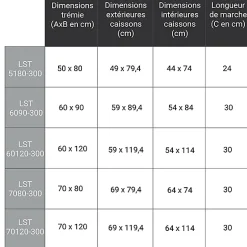 Matisere Echelle escamotable en métal - Trémie de 60 x 120cm - Hauteur de 2.80 à 3.00m - LST60120-300