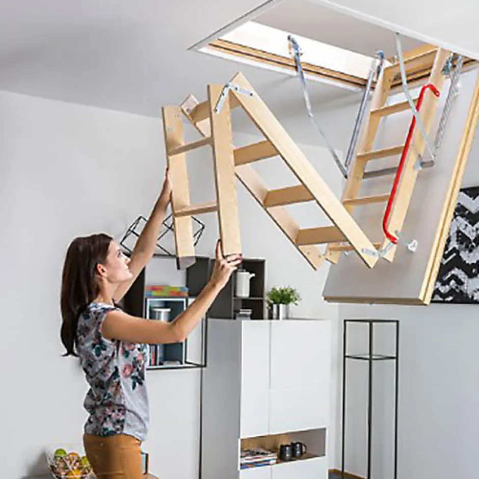 Echelle escamotable isolante - Haut. sous plafond 3.05m et long. trémie 1.30 à 1.40m - LTK70130-3-Matisere Clearance