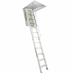 Echelle Escamotable Métal - Trappe 70x130cm - Hauteur 3.70 à 3.80m - ACI-QUA380/130-70-Matisere Discount