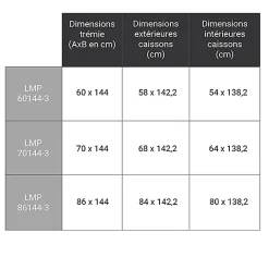 Matisere Echelle Escamotable Métal - Trappe 86x144cm - Hauteur 3.00 à 3.66m - LMP86144-3