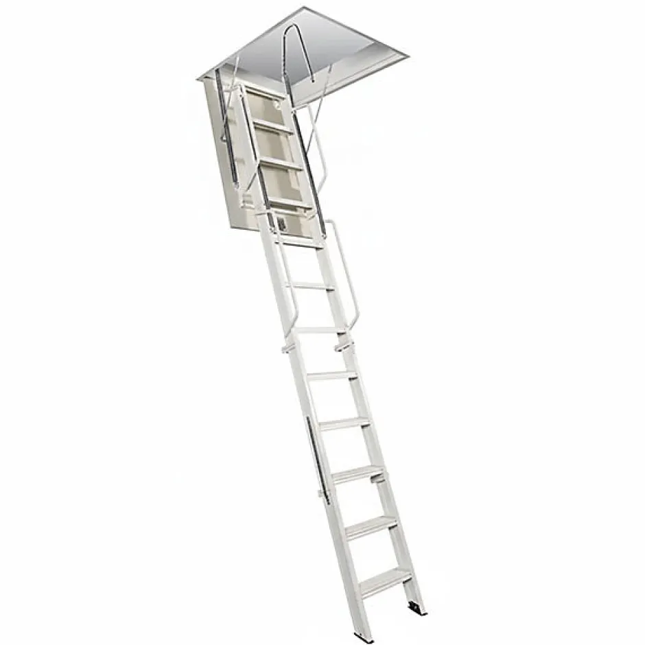 Echelle Escamotable Métal - Trappe 80x130cm - Hauteur 3.70 à 3.80m - ACI-QUA380/130-80-Matisere Outlet