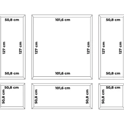 Frankystar Elizabeth - Moulure pleine hauteur pour murs 24 pièces en polyuréthane blanc peinturable