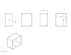 Embout de rampe d'escalier carré acier inoxydable-Fortia Sale