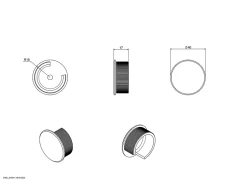 Embout de rampe d'escalier argent anodisé-Fortia New