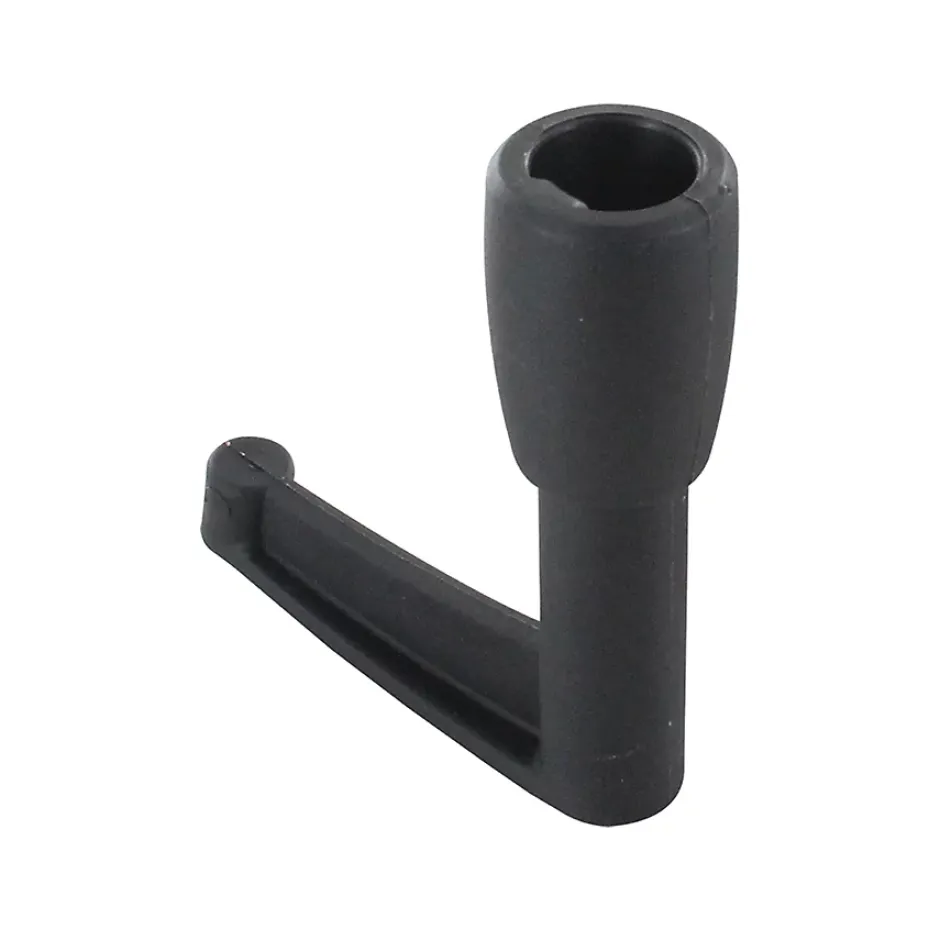 Autres Embouts espagnolette longs, noir composite, haut et bas, lot de 2