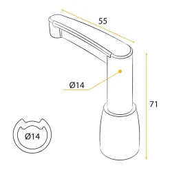 Autres Embouts espagnolette longs, noir composite, haut et bas, lot de 2