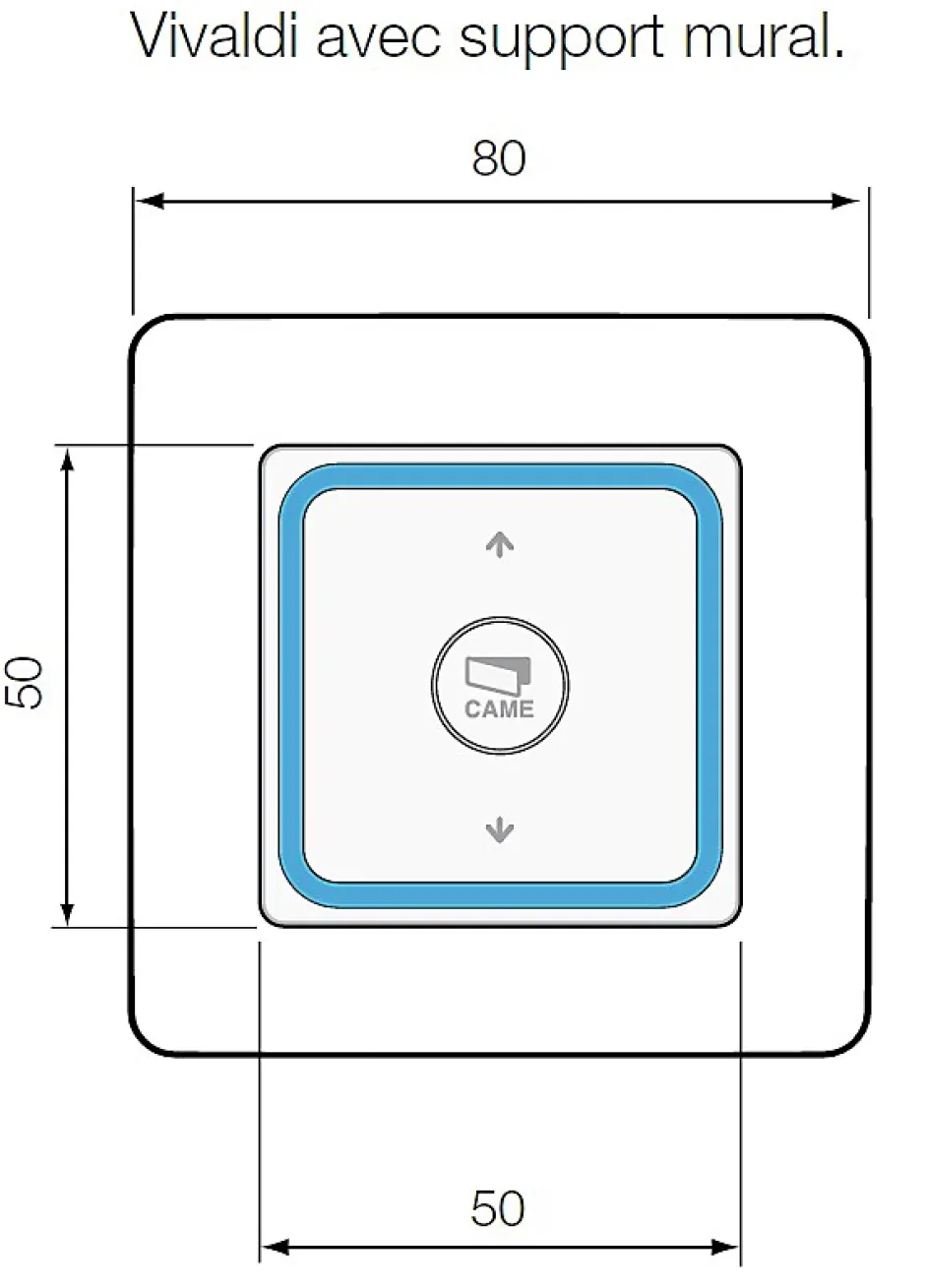 EMETTEUR VIVALDI MURAL 1 CANAL-Came France Hot