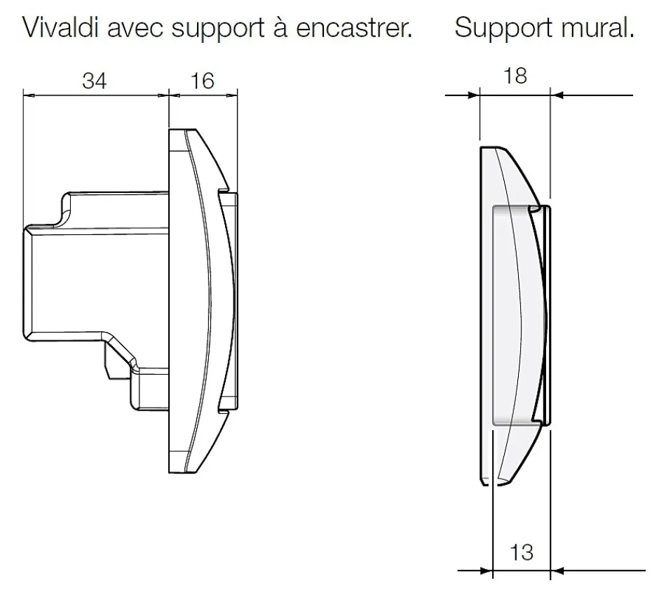 EMETTEUR VIVALDI MURAL 1 CANAL-Came France Hot