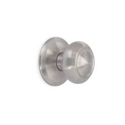 Emuca - Bouton de porte Fedora - Acier inox nickel satine - 70 mm - Pour portes 35 60 mm