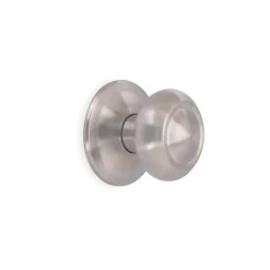Emuca - Bouton de porte Fedora - Acier inox nickel satine - 70 mm - Pour portes 35 60 mm
