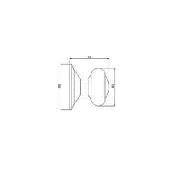 Emuca - Bouton de porte Fedora - Acier inox nickel satine - 70 mm - Pour portes 35 60 mm