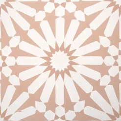 EN STOCK - Carreaux de ciment véritable - Arabesque - Champagne - 20x20 --Hendaya New