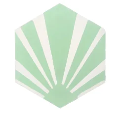 Hendaya EN STOCK - Carreaux de ciment véritable - Gatsby - Vert Amande